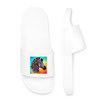 zebra - Men’s Pool Sliders - white - Front