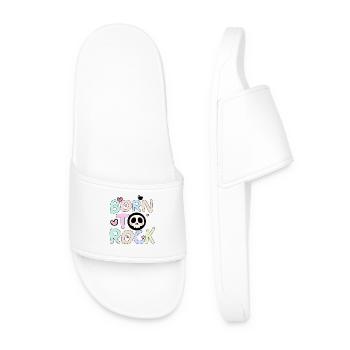 Born To Rock Rainbow - Men’s Pool Sliders - white - Front