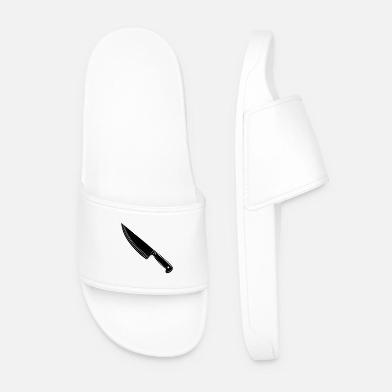 Kochmesser - Männer Badelatschen - Weiß