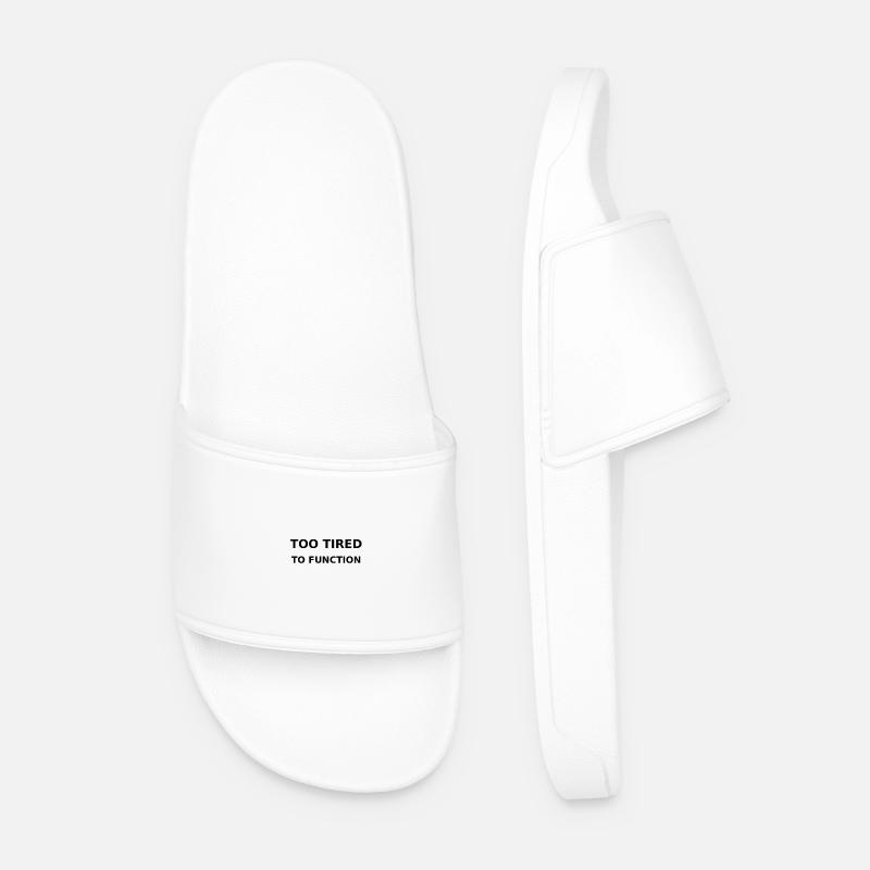 Too tired to function - Men’s Pool Sliders - white