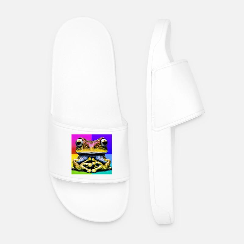 Frosch - Männer Badelatschen - Weiß