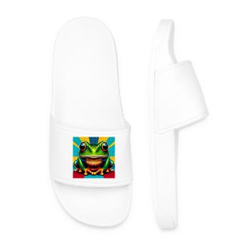 grenouille - Claquettes Homme - blanc - Devant