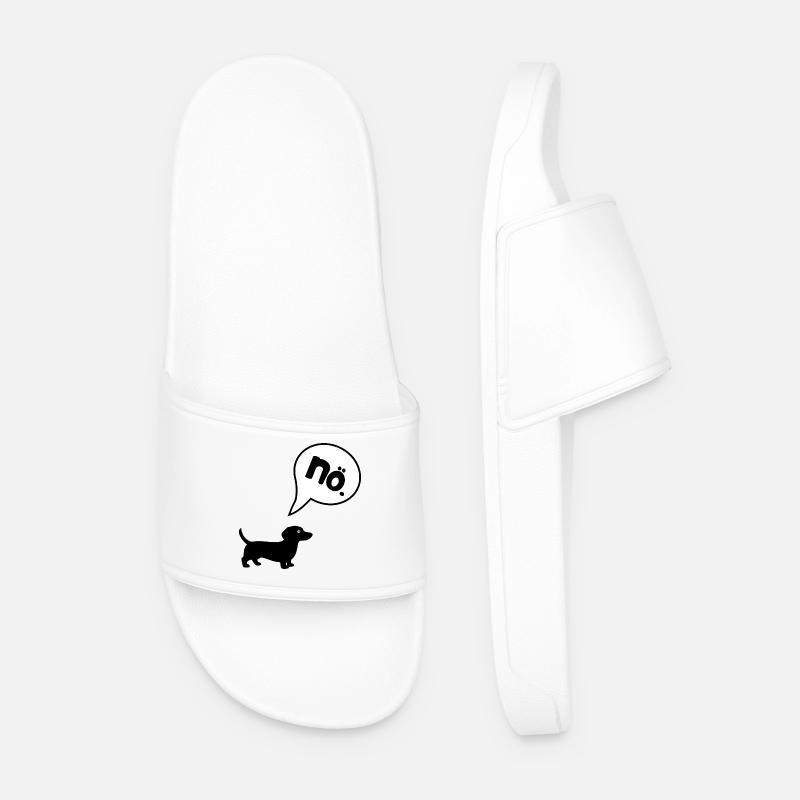 Dackel Charakter - Männer Badelatschen - Weiß