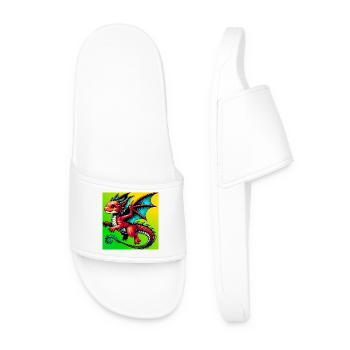 dragon - Men’s Pool Sliders - white - Front
