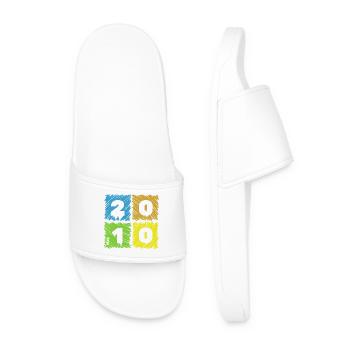 16. Geburtstag Farbige Patches since 05/2010 - Men’s Pool Sliders - white - Front