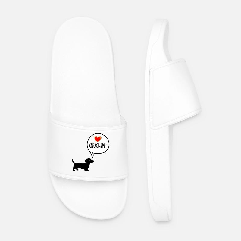 Dackel Hundefutter - Männer Badelatschen - Weiß