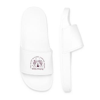 Witches camping witch camp trip - Men’s Pool Sliders - white - Front