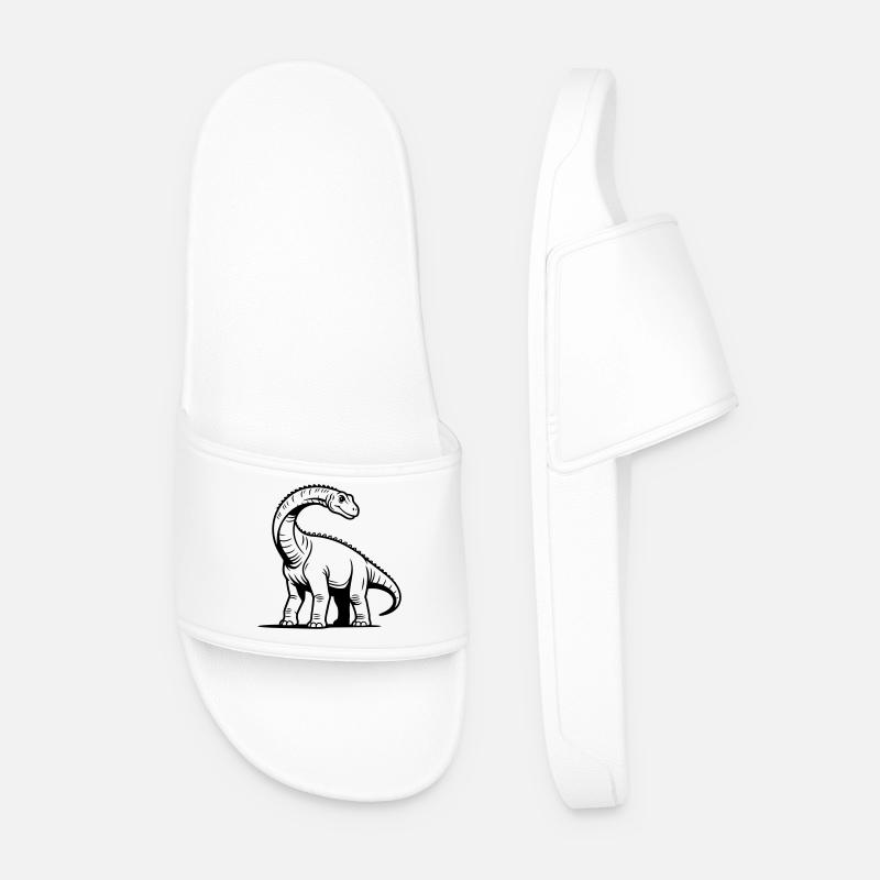 Brachiosaurus - Men’s Pool Sliders - white