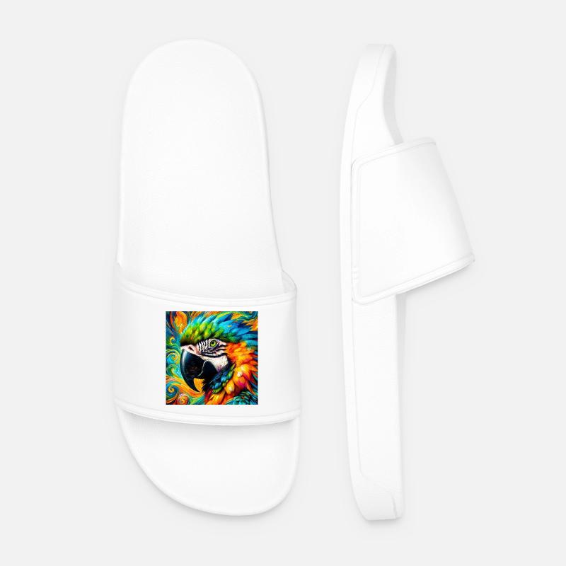 parrot - Men’s Pool Sliders - white