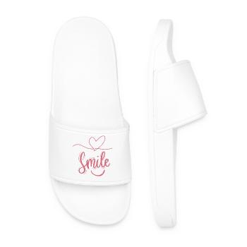 Sourire Cœur Font Rose - Claquettes Homme - blanc - Devant