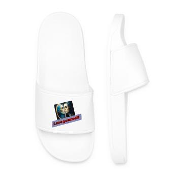 Love Yourself Mirror Portrait - Men’s Pool Sliders - white - Front
