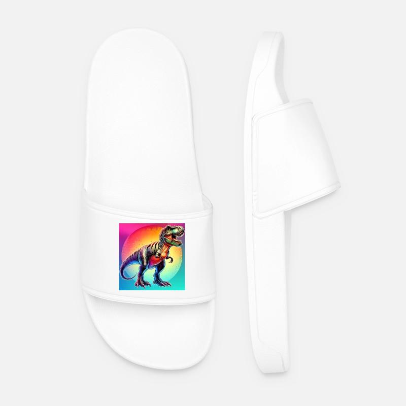 dinosaur - Men’s Pool Sliders - white