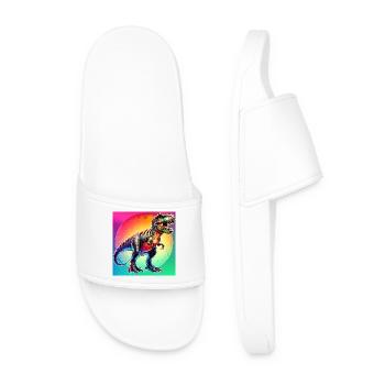 dinosaure - Claquettes Homme - blanc - Devant