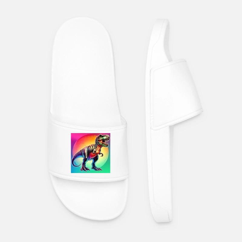 dinosaur - Men’s Pool Sliders - white