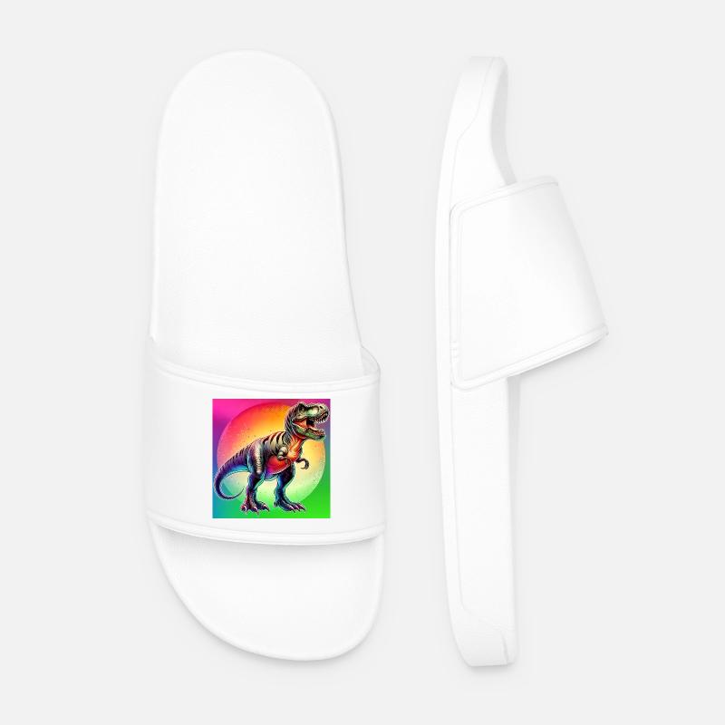 dinosaur - Men’s Pool Sliders - white