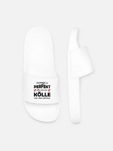 Köln - Doppeltes Wappenschild-Motiv - Männer Badelatschen - Weiß