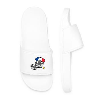 La French Triplette - France pétanque - Claquettes Homme - blanc - Devant