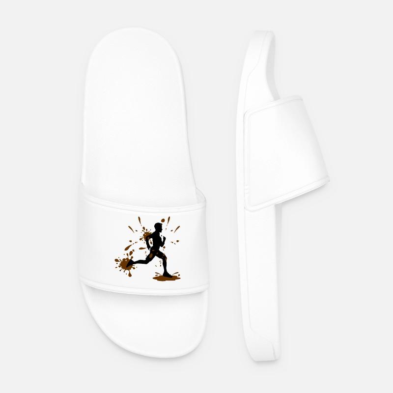 Mud Run Man – Défi Modder Runner - Claquettes Homme - blanc