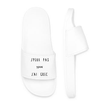 J'peux Pas J'ai Grec Humour - Claquettes Homme - blanc - Devant