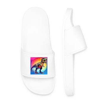 dinosaur - Men’s Pool Sliders - white - Front