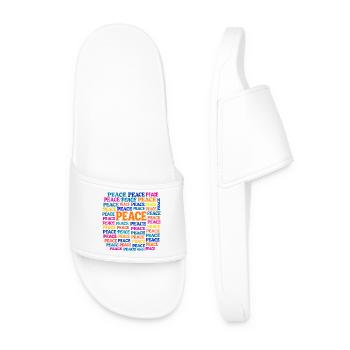 Peace - Men’s Pool Sliders - white - Front