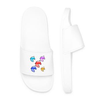 horses - Men’s Pool Sliders - white - Front
