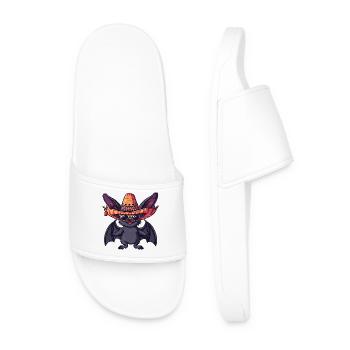 Sombrero Drôle de Chauve-souris - Claquettes Homme - blanc - Devant