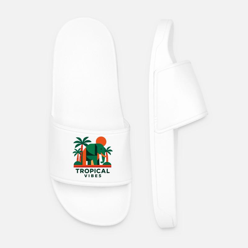 Tropical Elephant - Männer Badelatschen - Weiß