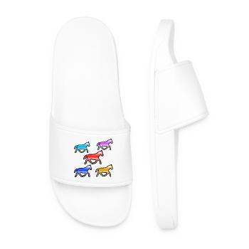 Chevaux - Claquettes Homme - blanc - Devant