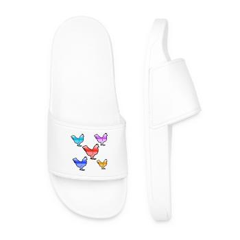 Poulets - Claquettes Homme - blanc - Devant