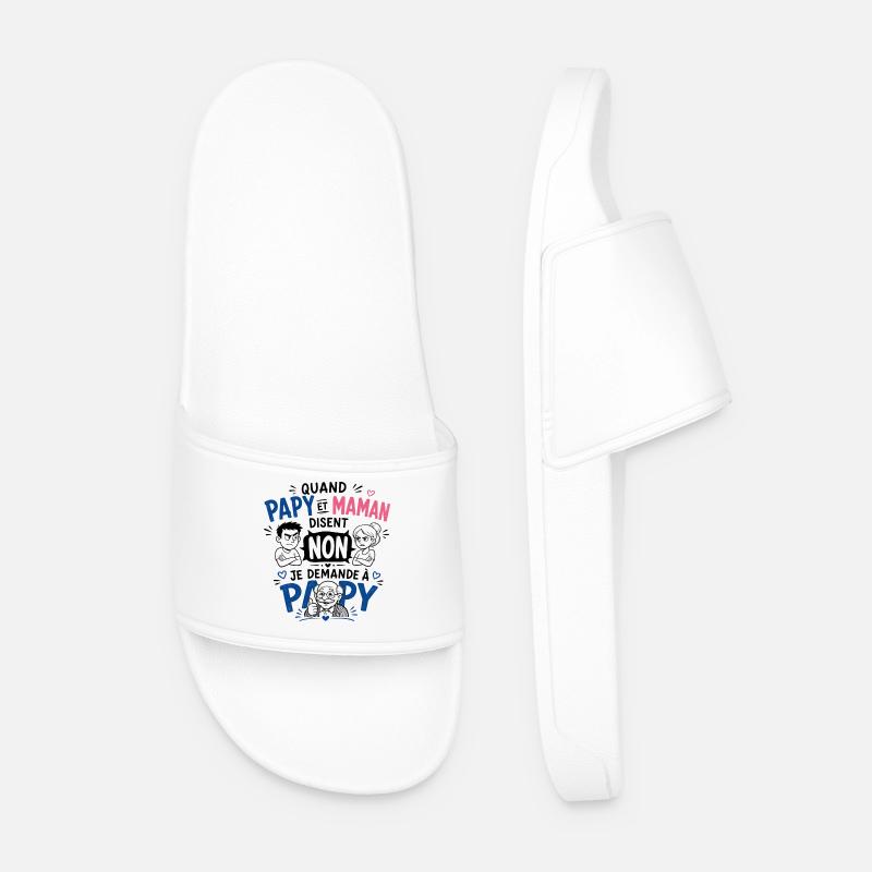 Je demande à Papy ! - Claquettes Homme - blanc