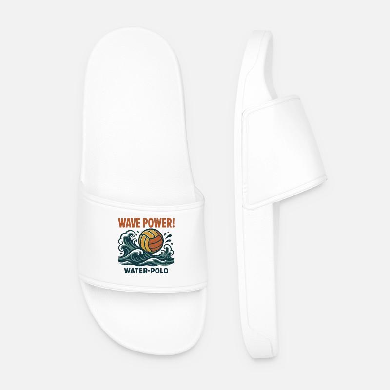 Wave Power Water Polo - Men’s Pool Sliders - white