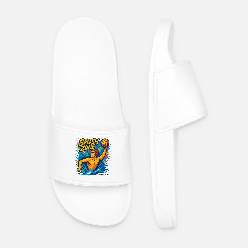 Splash Zone Water Polo Champion - Men’s Pool Sliders - white