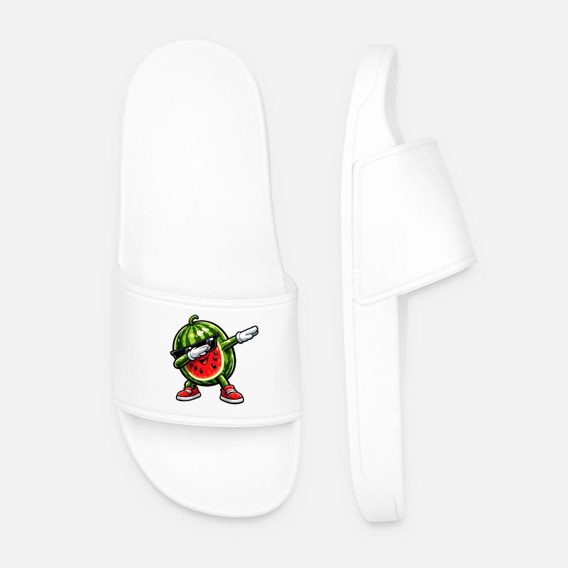 Tamponnement de pastèque - Claquettes Homme - blanc