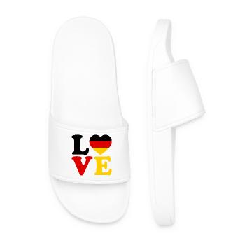 Maillot de fan de football de l’Allemagne Love Heart - Claquettes Homme - blanc - Devant