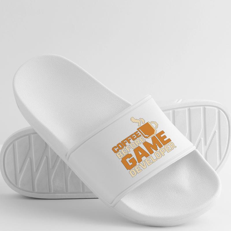 Game Developer Coffee Game Programmer Coffee Lover Männer Badelatschen