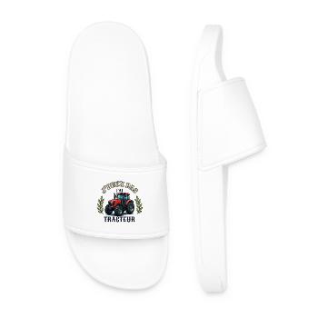 J'peux pas tracteur cartoon - Claquettes Homme - blanc - Devant