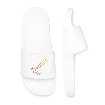 Gift idea for the water sports enthusiast with kitesurfing - Men’s Pool Sliders - white - Front
