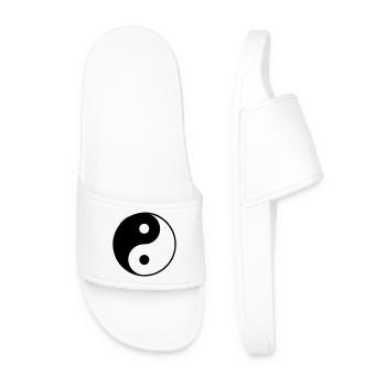 ying yang - Claquettes Homme - blanc - Devant