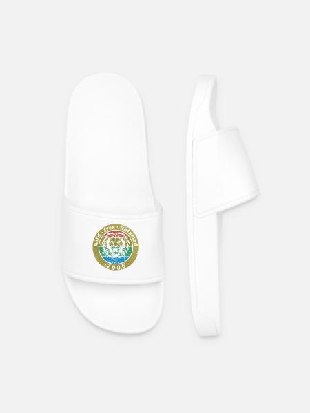 Wild, free & untamed since 07/2006 - Men’s Pool Sliders - white