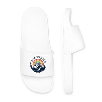 Love Without Borders Rainbow Mountain - Men’s Pool Sliders - white - Front