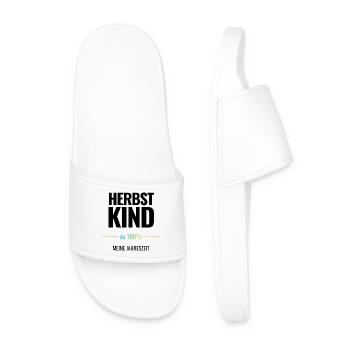 Herbstkind zu 100% Meine Jahreszeit - Männer Badelatschen - Weiß - Vorne