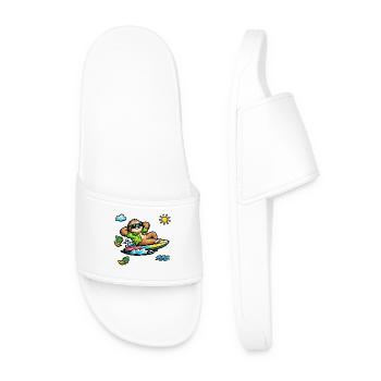 Sloth Surfing - Men’s Pool Sliders - white - Front