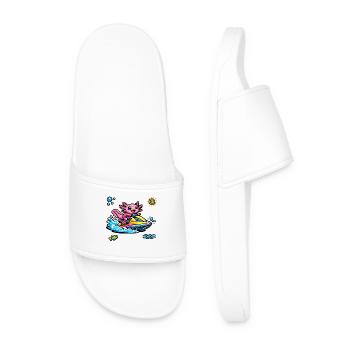 Éclaboussure néon en jet ski Axolotl - Claquettes Homme - blanc - Devant