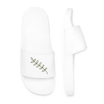 Vigne olivier diagonale - Claquettes Homme - blanc - Devant