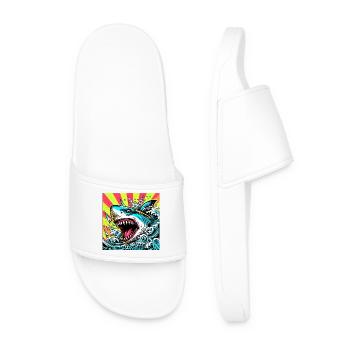 Requin - Claquettes Homme - blanc - Devant