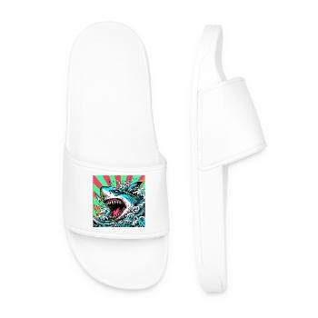 Requin - Claquettes Homme - blanc - Devant