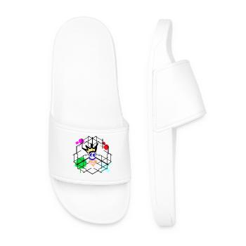 Couronne de graffiti néon - Claquettes Homme - blanc - Devant