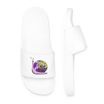 escargot - Claquettes Homme - blanc - Devant