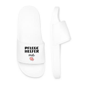 Pflegehelfer - Männer Badelatschen - Weiß - Vorne